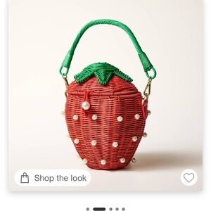EXCLUSIVE Kate Spade x Target Pearl Embellished Strawberry Bucket Basket Bag
